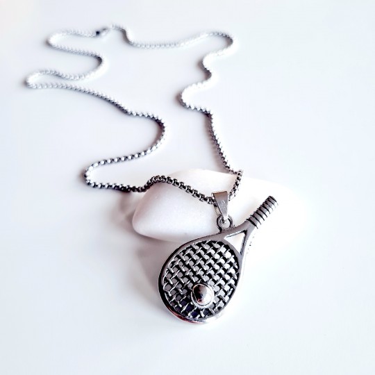 Halsband HIP HOP med tennisracket och boll