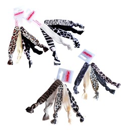Hårsnoddar med knut - leopard, zebra, tiger eller snake