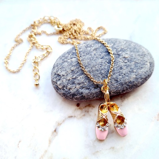 Halsband med skor ballerina i rosa