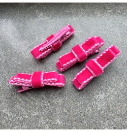 Hårspännen med rosett i sammet x 4
