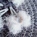 Hårspännen med fluffig rosett och hjärta x 6