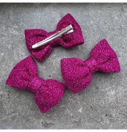 Hårspännen med mjuk glittrig rosett x 2