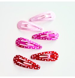 Hårspännen mini med vita prickar x 6