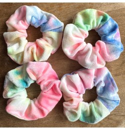 Hårsnodd scrunchie i sammet, färgbomb