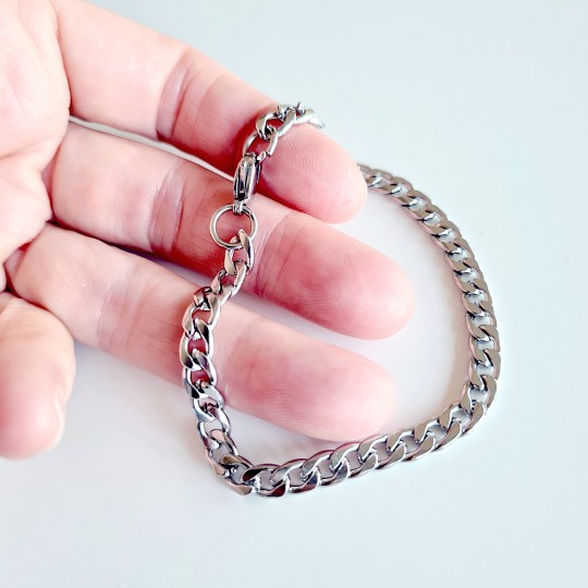 Armband kedja silverfärgad