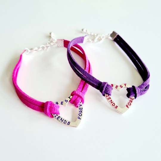Armband Best Friends Forever BFF med hjärta x 2